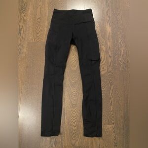 LULULEMON FAST & FREE leggings, BLACK, SIZE 2